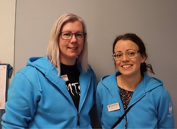 Lotta Korslid och Lotta Hallman, teknikpedagoger på Komtek.